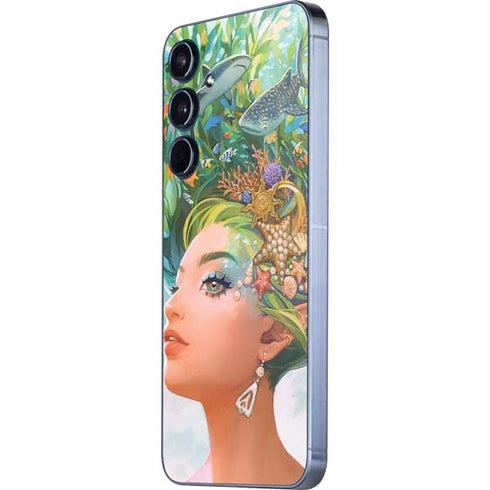 Mermaid with Sea Stars in Her Hair by Ivy Dolamore Galaxy A55 5G Skin